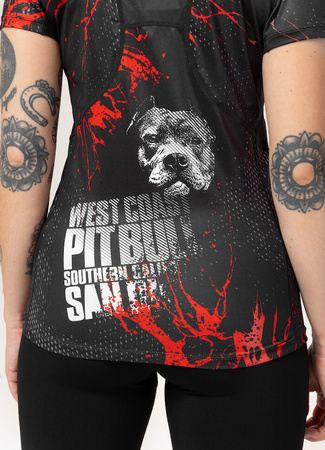 Damska koszulka sportowa Mesh PIT BULL BLOOD DOG WMN czarna