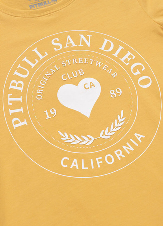 T-shirt damski PIT BULL HEARTIE WMN żółty (pale yellow)