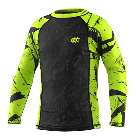 Longsleeve rashguard dziecięcy EXTREME HOBBY NEO limonkowy