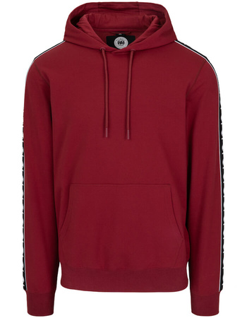 Bluza PIT BULL Tricot Terry TAPE NUGGET bordowa kaptur