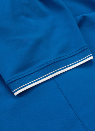 POLO PIT BULL regular LOGO STRIPES niebieskie (royal blue)
