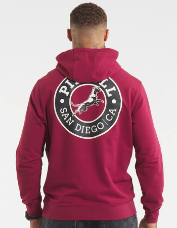 Bluza PIT BULL Tricot Terry SAN DIEGO CA bordowa kaptur