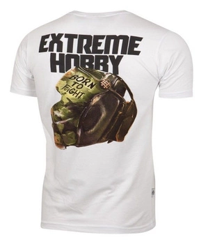 T-shirt EXTREME HOBBY BORN TO FIGHT biały