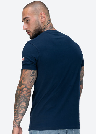 T-shirt LONSDALE HAZELHURST granatowy