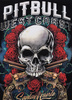 T-shirt PIT BULL SANTA MUERTE czarny