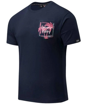 T-shirt EXTREME POCKET TROPIC granatowy