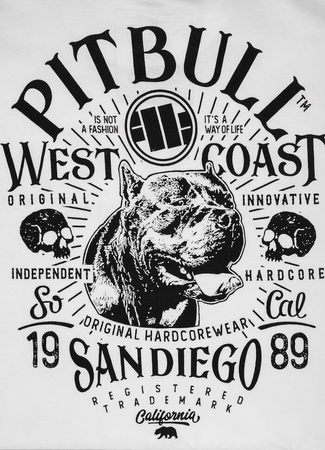 T-shirt PIT BULL Garment Washed SAN DIEGO 89 210 biały