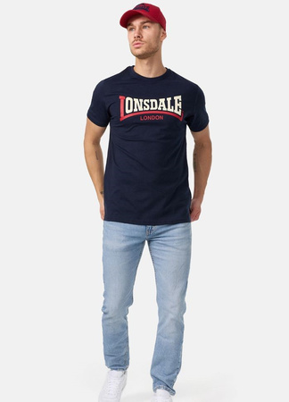 T-shirt LONSDALE TWO TONE granatowy