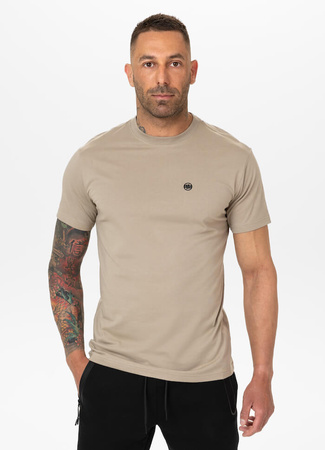 T-shirt PIT BULL ULTRA LIGHT Coolmax SCOTT ciemnobeżowy (dark sand)