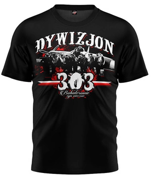 T-shirt DYWIZJON 303 BOHATEROWIE ŻYJĄ WIECZNIE czarny