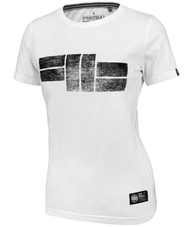 T-shirt damski PIT BULL CLASSIC LOGO WMN biały