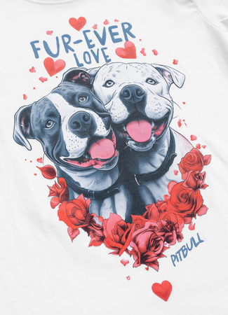 T-shirt damski PIT BULL  FUR EVER LOVE WMN biały