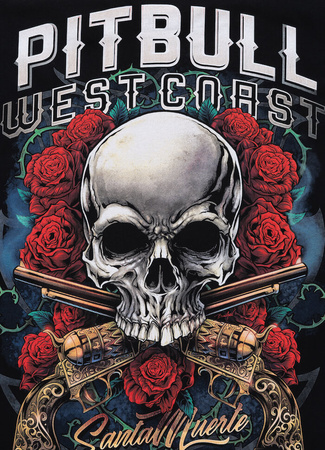 T-shirt PIT BULL SANTA MUERTE czarny