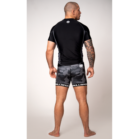 Rashguard PIT BULL COMPRESSION czarny krótki rękaw