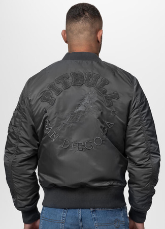 Kurtka PIT BULL HACKET WASHED BOMBER grafitowa