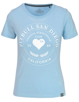 T-shirt damski PIT BULL HEARTIE WMN błękitny (light blue)