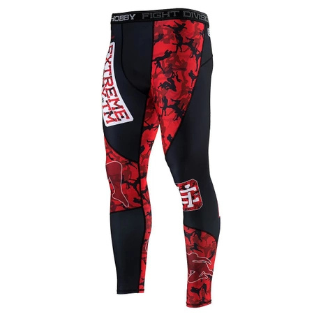 Legginsy męskie EXTREME HOBBY RED WARRIOR czarno-czerwony