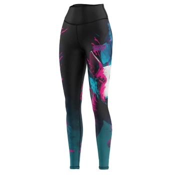 Legginsy sportowe damskie  EXTREME HOBBY VIVID BULTERIER różowy