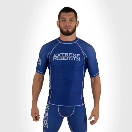 Short sleeve rashguard EXTREME HOBBY TRACE niebieski