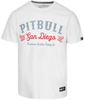 T-shirt PIT BULL STRENGTH &  RESPECT biały