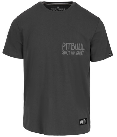 T-shirt PIT BULL SHOT FOR SHOT grafitowy