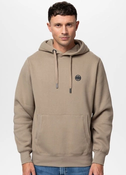 Bluza PIT BULL SMALL LOGO beżowa (pale sand) kaptur