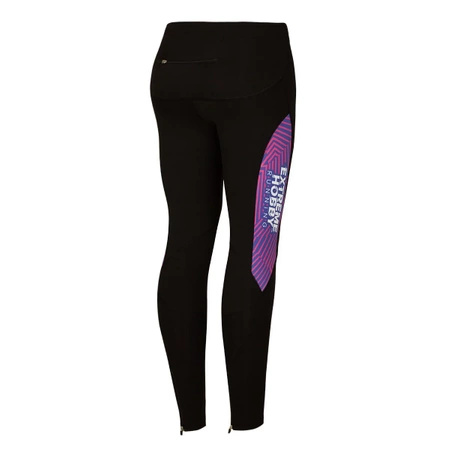 Legginsy biegowe damskie EXTREME HOBBY CALEIDOSCOPE fioletowy