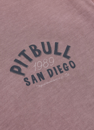 T-shirt PIT BULL Denim Washed RAW EDGE PACIFIC dusty burgundy