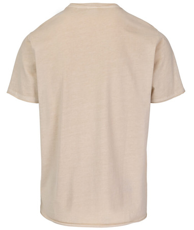T-shirt PIT BULL Denim Washed RAW EDGE OPEN BEACH jasny beż (ultra light sand)