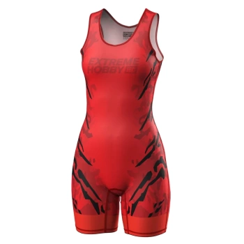 Trykot Zapaśniczy Damski EXTREME HOBBY BLACK PANTHER czerwony