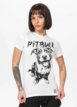 Damska koszulka sportowa Mesh PIT BULL PUPPY WMN biała