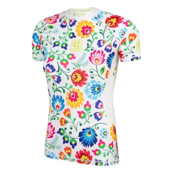 Short sleeve rashguard damski EXTREME HOBBY FOLK 2 biały