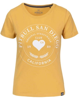 T-shirt damski PIT BULL HEARTIE WMN żółty (pale yellow)