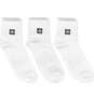 Krótkie skarpetki PIT BULL LOW ANKLE Logo białe cienkie - 3 pary