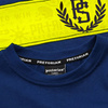 T-shirt PRETORIAN TROUBLE YELLOW STRAP granatowy