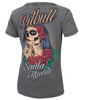 T-shirt damski PIT BULL Denim Washed SANTA MUERTE grafitowy