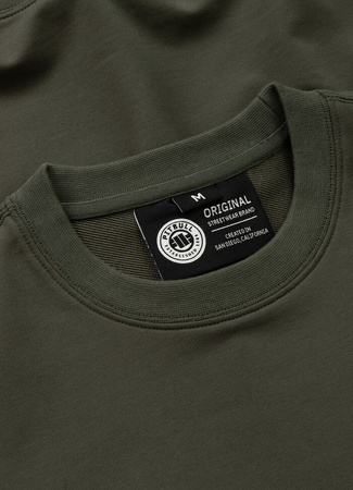 Bluza PIT BULL Tricot Terry TROUBLEMAKER zielona (old green) prosta