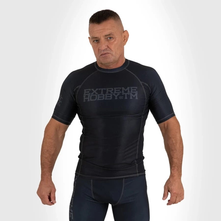 Short sleeve rashguard EXTREME HOBBY TRACE czarny