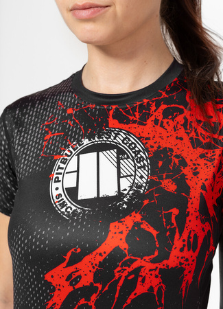 Damska koszulka sportowa Mesh PIT BULL BLOOD DOG WMN czarna