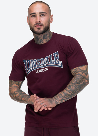 T-shirt LONSDALE DUKINFIELD bordowy