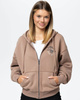 Damska bluza PIT BULL Washed LOVIA SKULL SURF WMN chocolate mousse rozpinana