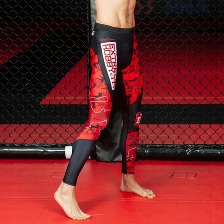 Legginsy męskie EXTREME HOBBY RED WARRIOR czarno-czerwony