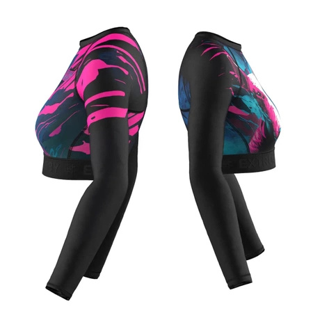 Crop Top Rashguard Longsleeve Damski Vivid Bulterier