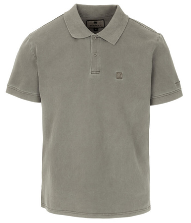 POLO PIT BULL Denim Washed Pique SMALL LOGO grey harbour