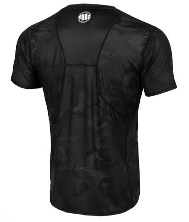 Rashguard PIT BULL MESH NET CAMO HILLTOP czarny krótki rękaw