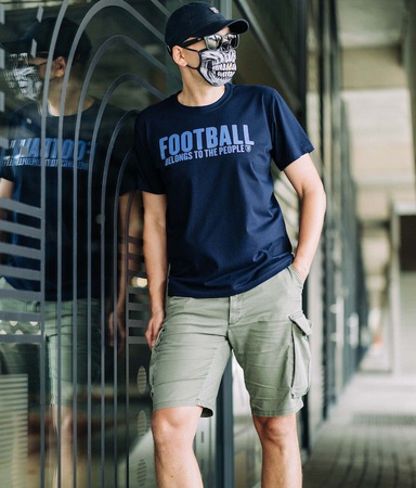 T-shirt PGWEAR FOOTBALL BELONGS TO THE PEOPLE granatowy