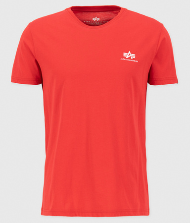 T-shirt ALPHA INDUSTRIES SMALL LOGO czerwony (speed red) 188505 328