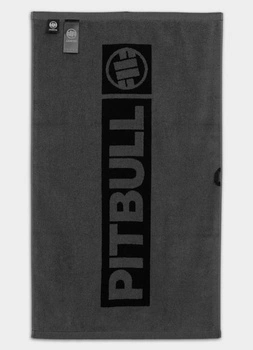 Ręcznik kąpielowy PIT BULL GYM HILLTOP czarno/szary 88x52 cm