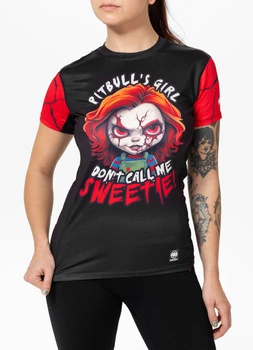 Damska koszulka sportowa Mesh PIT BULL SWEETIE-CHU WMN czarna