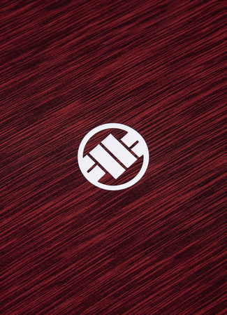 T-shirt PIT BULL SMALL LOGO CASUAL SPORT bordowy (burgundy melange)